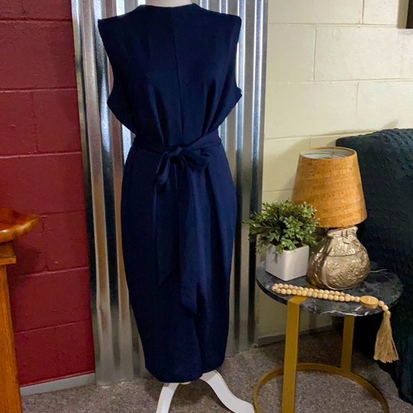 NWT Alexa Admor Fara tie-waist sheath dress 1X - Picture 2 of 5